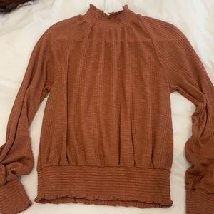Free people turtle neck waffle long sleeve - small